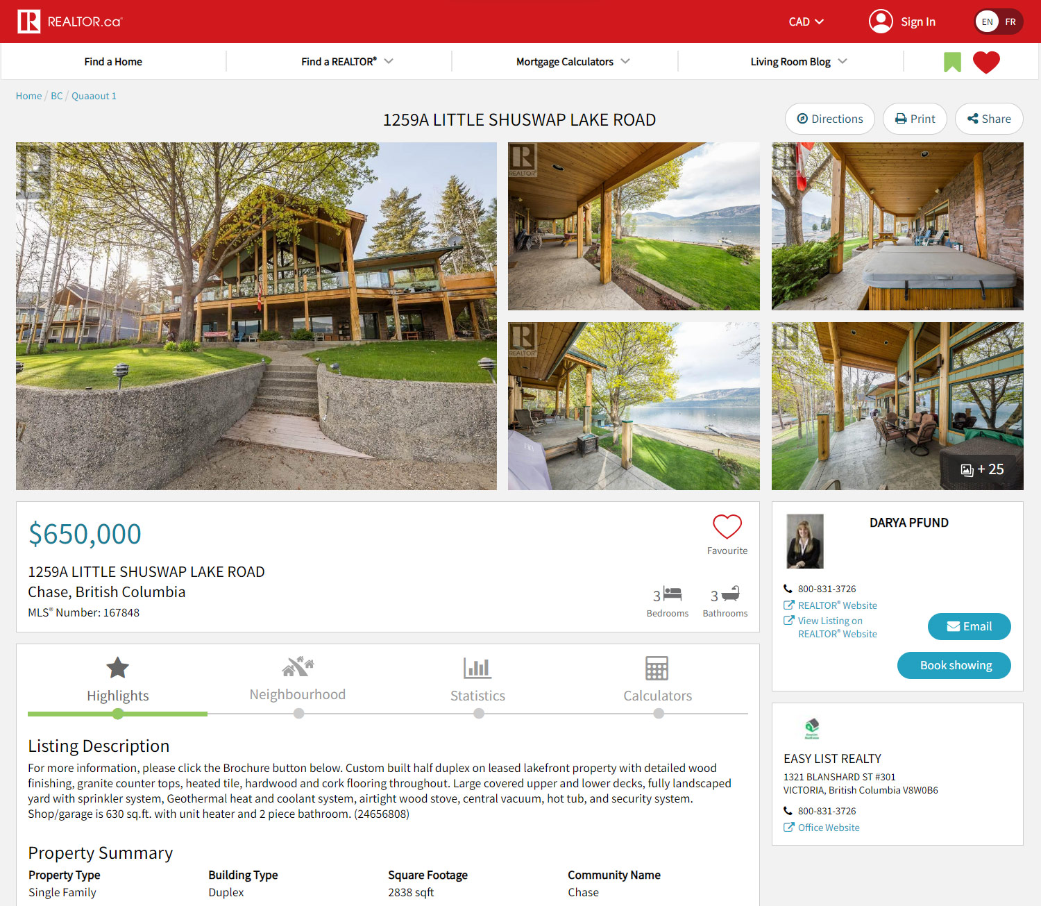 MLS Listing Screenshot with Easy List Realty