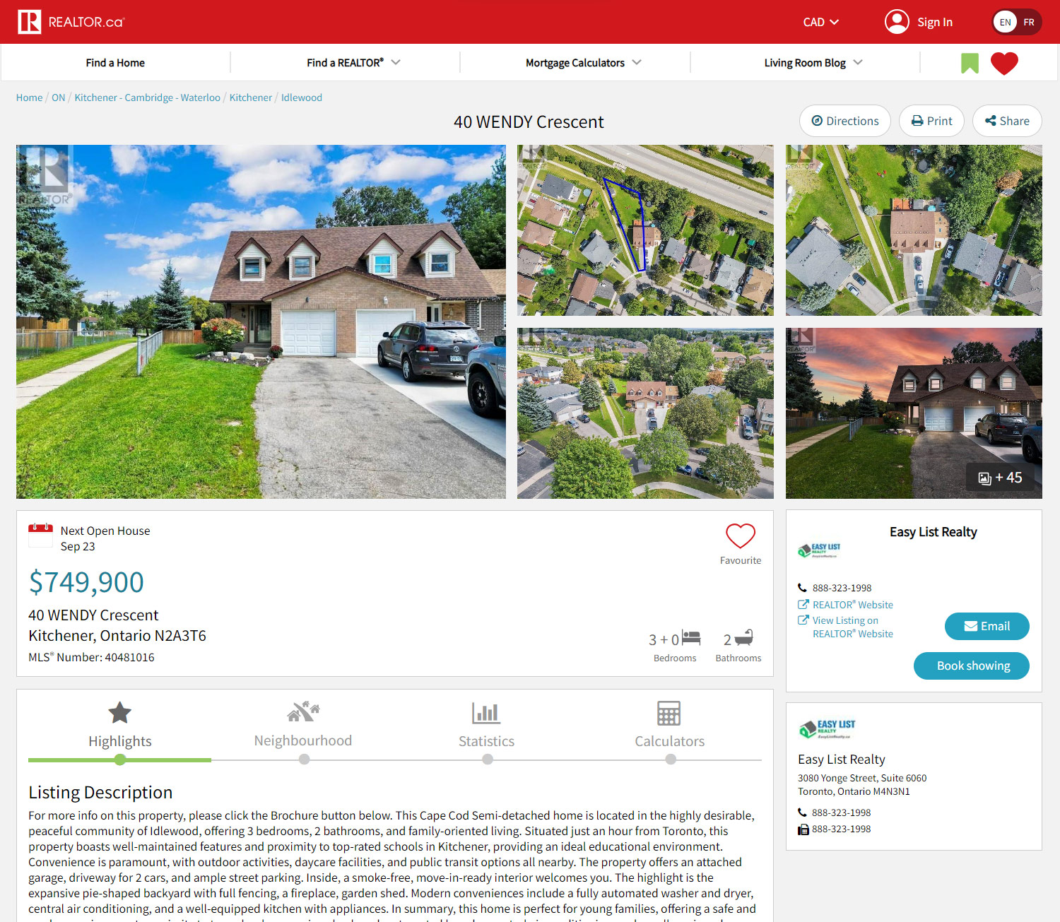 REALTOR.ca Screenshot
